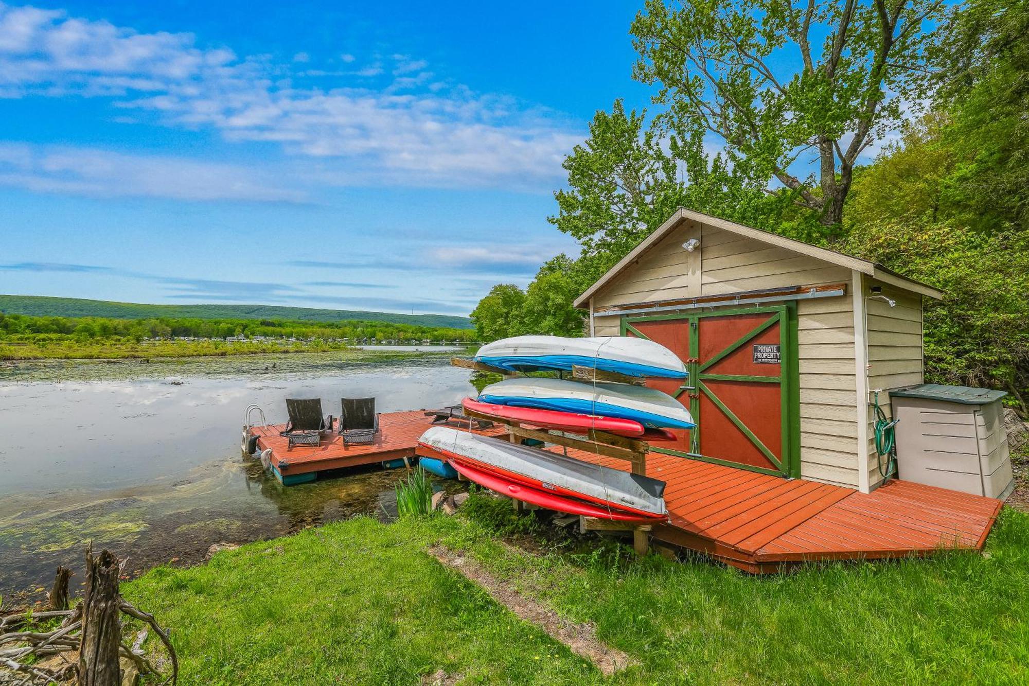 Lakefront A-Frame, Dock, Kayaks, Fire Place Lake Ariel Exteriér fotografie