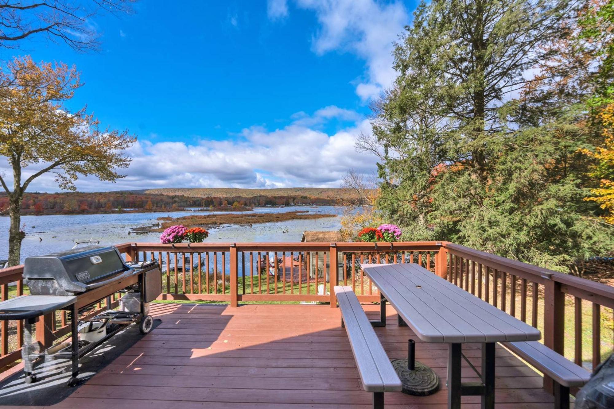 Lakefront A-Frame, Dock, Kayaks, Fire Place Lake Ariel Exteriér fotografie